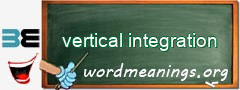 WordMeaning blackboard for vertical integration